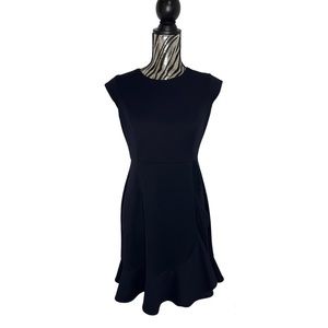 Shelby & Palmer Black Ruffle Hem Sheath Dress